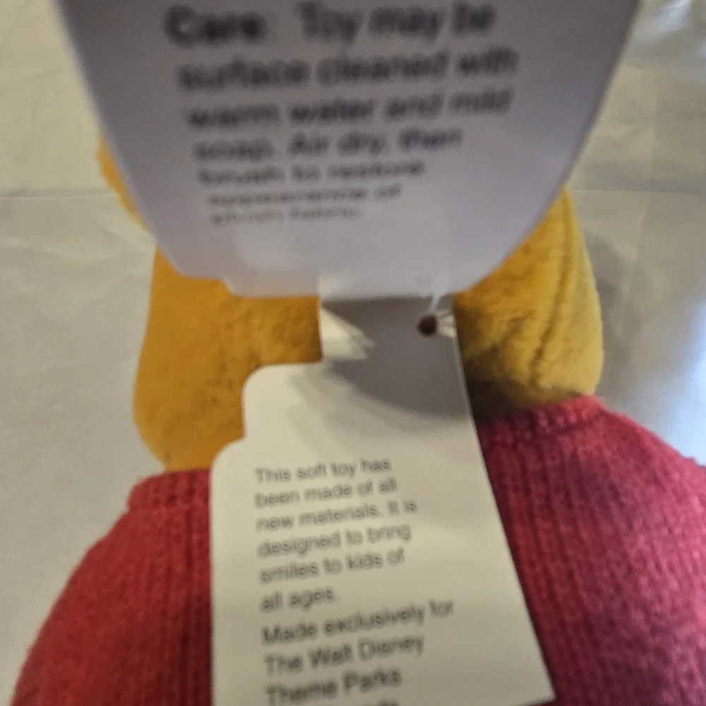 Disney Yellow‎ Bear with Red Sweater